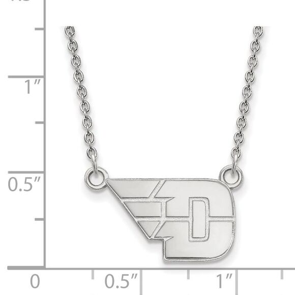 Sterling Silver U of Dayton Small Pendant Necklace - Picture 2 of 4